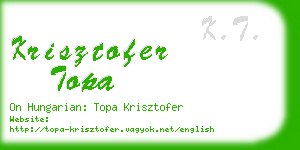 krisztofer topa business card